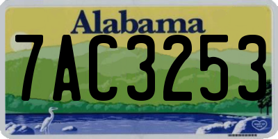 AL license plate 7AC3253