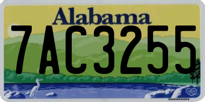 AL license plate 7AC3255