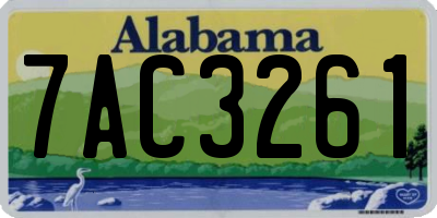 AL license plate 7AC3261