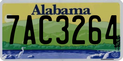 AL license plate 7AC3264