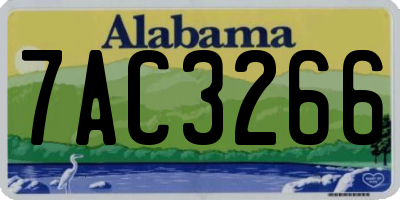 AL license plate 7AC3266