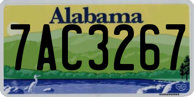 AL license plate 7AC3267