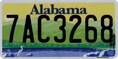 AL license plate 7AC3268
