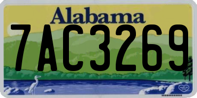 AL license plate 7AC3269