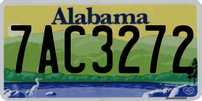 AL license plate 7AC3272