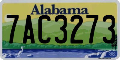 AL license plate 7AC3273