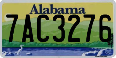 AL license plate 7AC3276