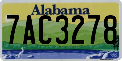 AL license plate 7AC3278