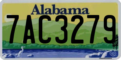 AL license plate 7AC3279
