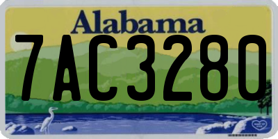 AL license plate 7AC3280