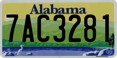 AL license plate 7AC3281