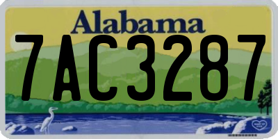 AL license plate 7AC3287