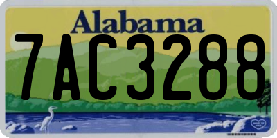 AL license plate 7AC3288