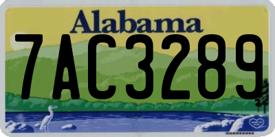 AL license plate 7AC3289