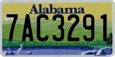 AL license plate 7AC3291
