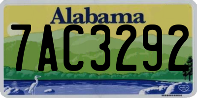 AL license plate 7AC3292