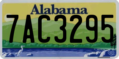 AL license plate 7AC3295