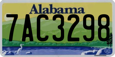 AL license plate 7AC3298