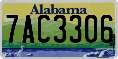 AL license plate 7AC3306