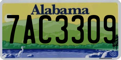 AL license plate 7AC3309