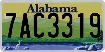 AL license plate 7AC3319