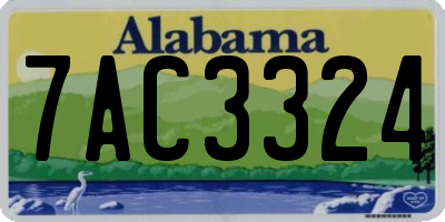 AL license plate 7AC3324