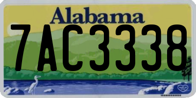AL license plate 7AC3338