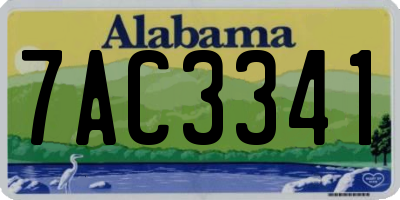 AL license plate 7AC3341