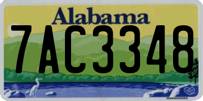 AL license plate 7AC3348