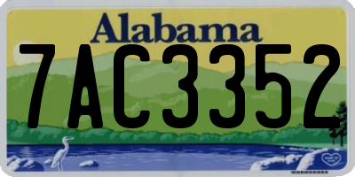 AL license plate 7AC3352