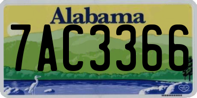 AL license plate 7AC3366