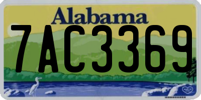 AL license plate 7AC3369