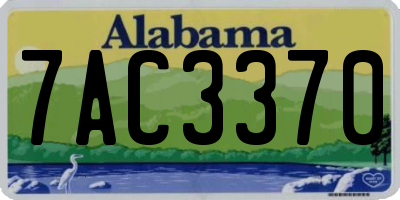 AL license plate 7AC3370