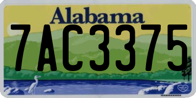 AL license plate 7AC3375