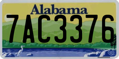 AL license plate 7AC3376