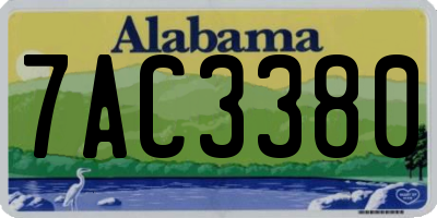 AL license plate 7AC3380
