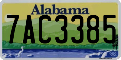 AL license plate 7AC3385