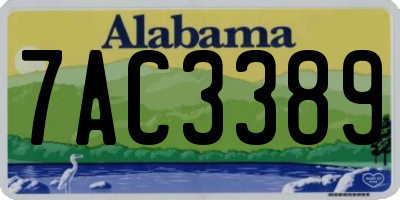 AL license plate 7AC3389