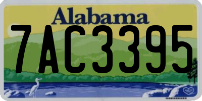 AL license plate 7AC3395