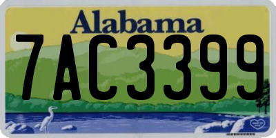 AL license plate 7AC3399