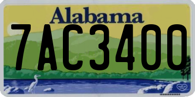 AL license plate 7AC3400