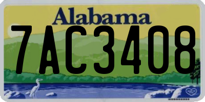 AL license plate 7AC3408