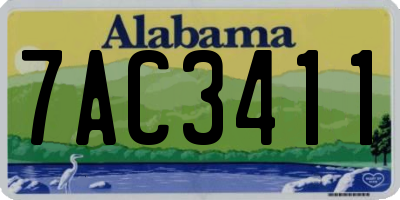 AL license plate 7AC3411
