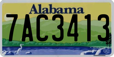 AL license plate 7AC3413