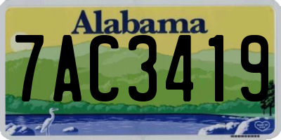 AL license plate 7AC3419