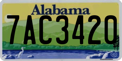 AL license plate 7AC3420