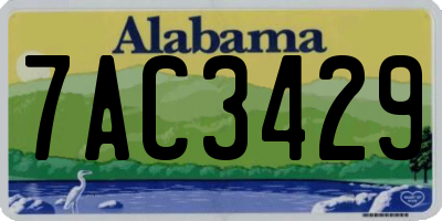 AL license plate 7AC3429