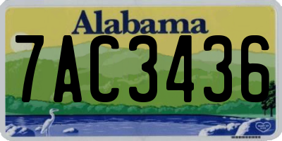 AL license plate 7AC3436