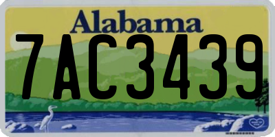 AL license plate 7AC3439