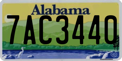 AL license plate 7AC3440